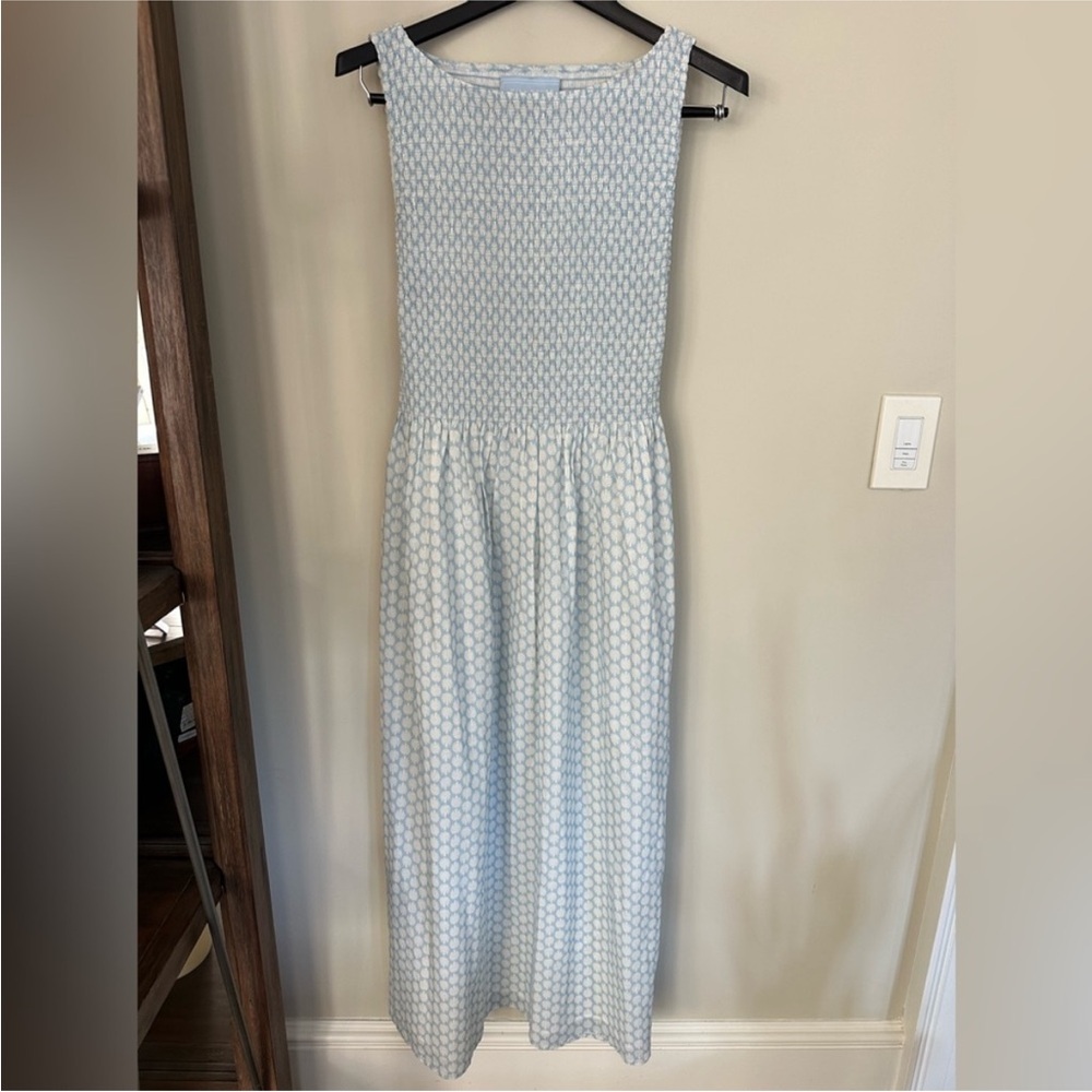 Hill House Cosima Nap Dress - Powder Blue Baroque Shell. XS. NWT. - Picture 4 of 6